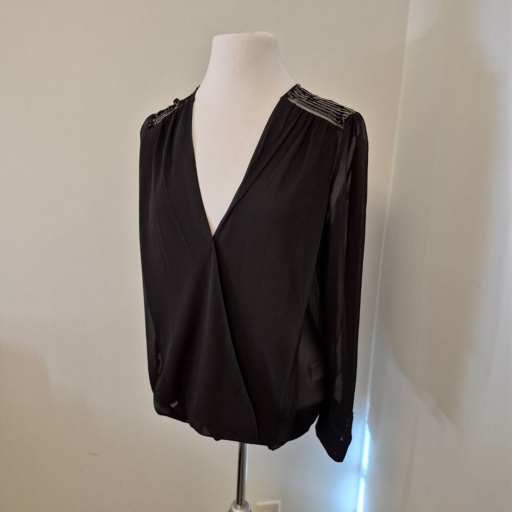 Chiffon @ Sequin Disco Studio 54 Style Body Suit NWT